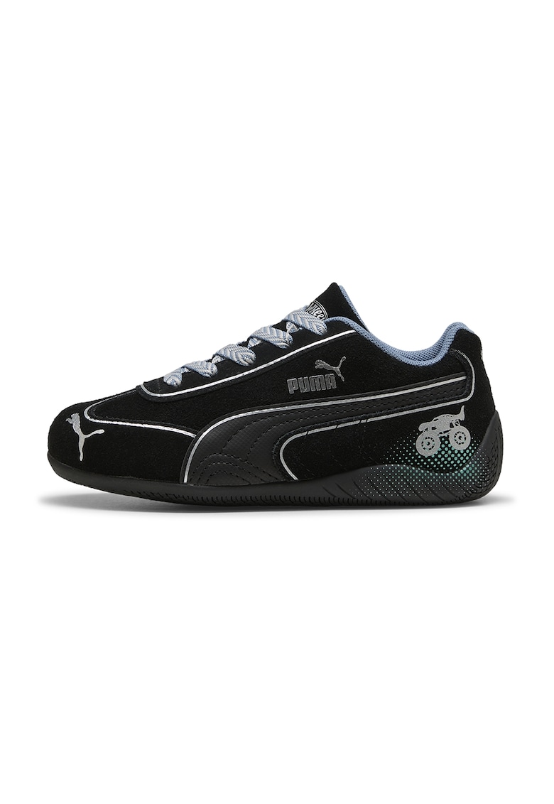 Pantofi sport Speedcat de piele intoarsa cu logo - Negru