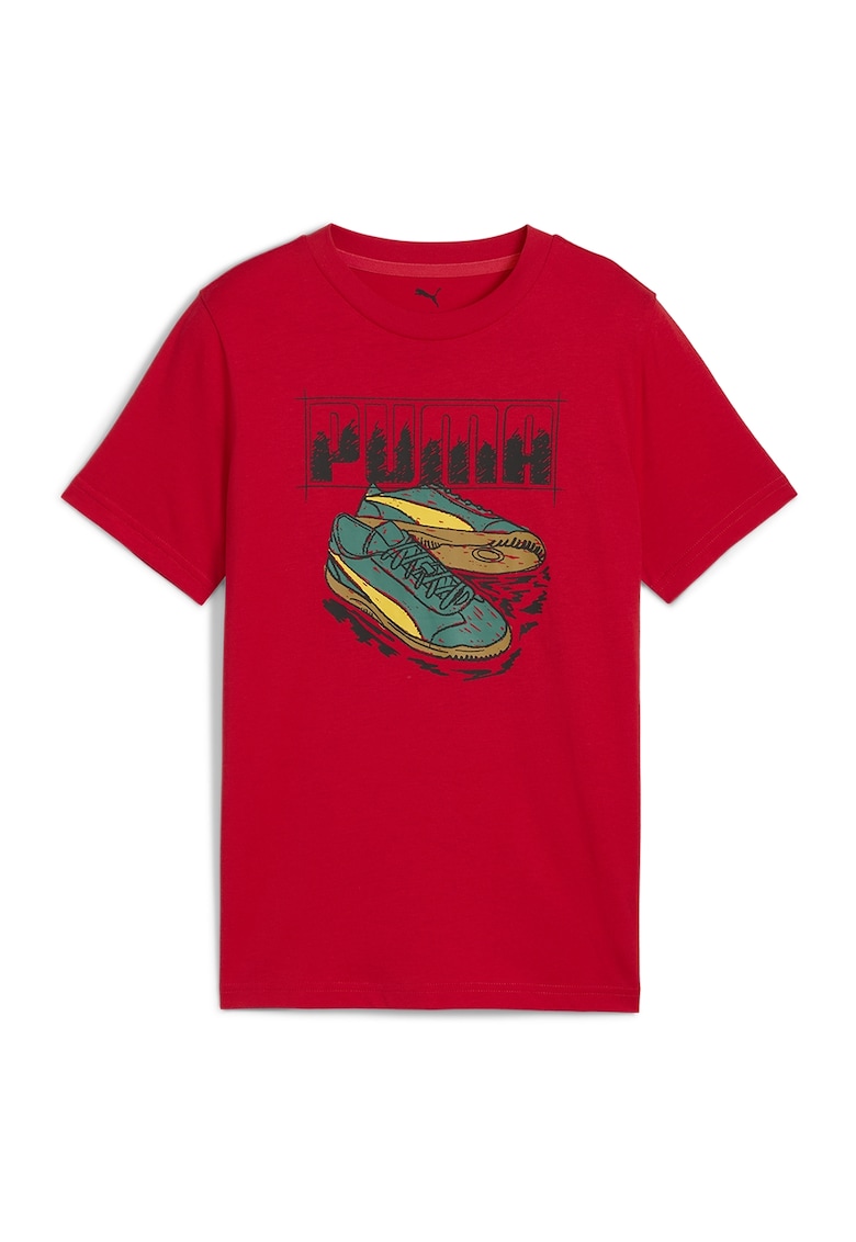 Tricou de bumbac Graphic Sneaker - Rosu