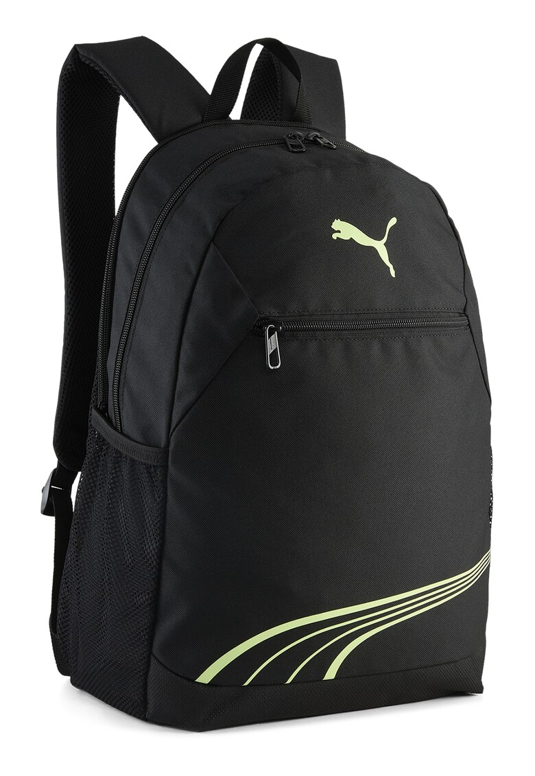 Rucsac cu logo FUNDAMENTAL - Negru/Verde lime