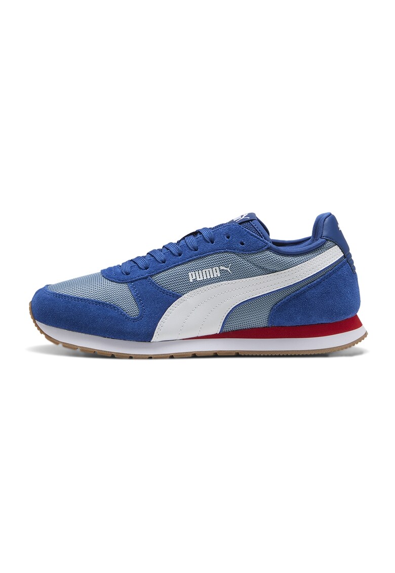 Pantofi sport St Miller de piele intoarsa si plasa - Albastru royal/Albastru petrol