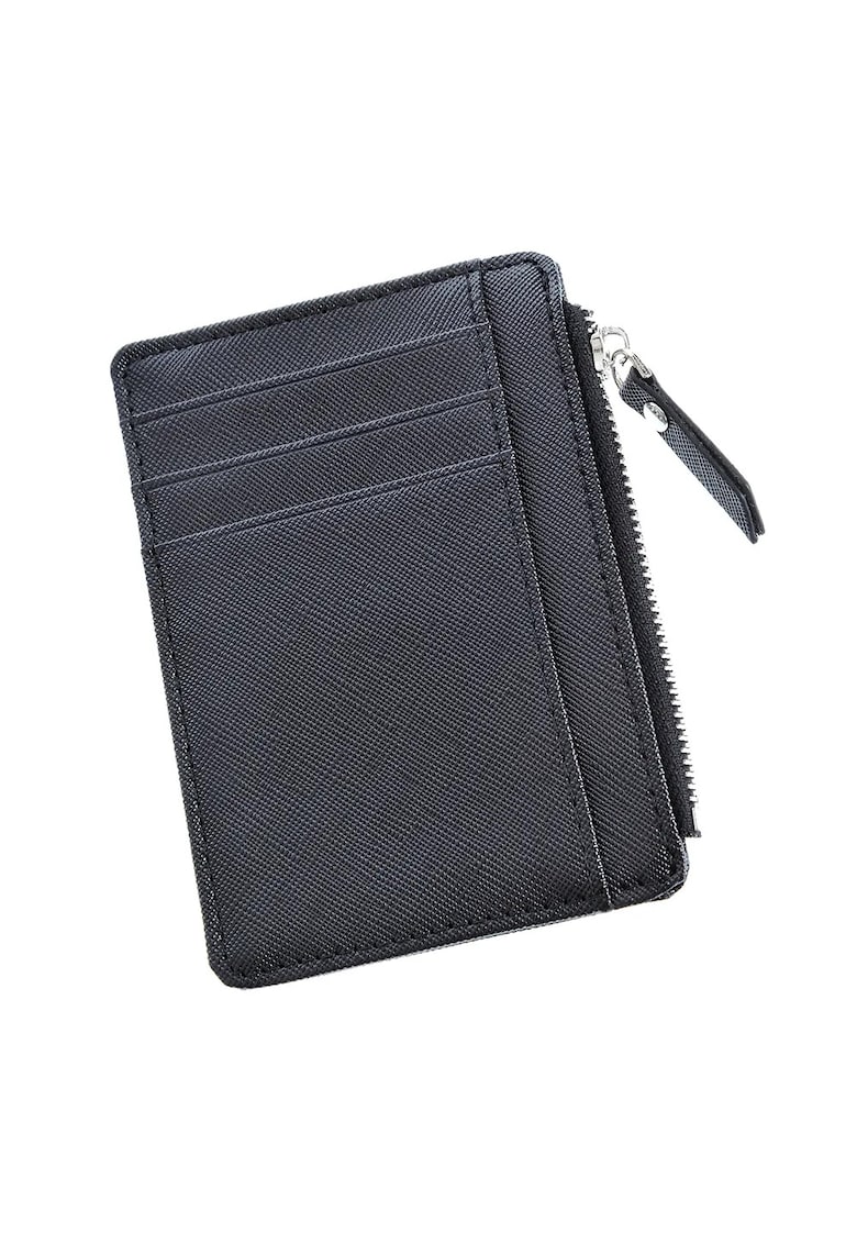 Portofel negru  Paris pentru carduri - poliuretan - 0.5x8.5x12cm