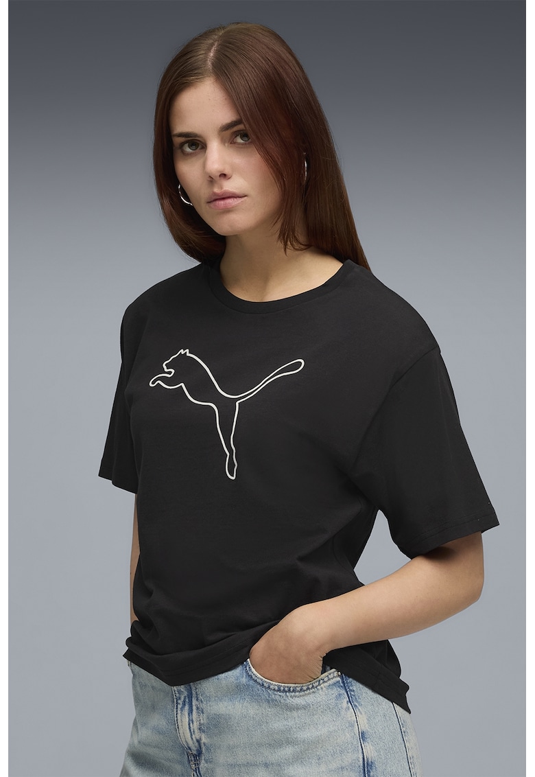 Tricou lejer cu imprimeu grafic frontal Tricou lejer cu imprimeu grafic frontal