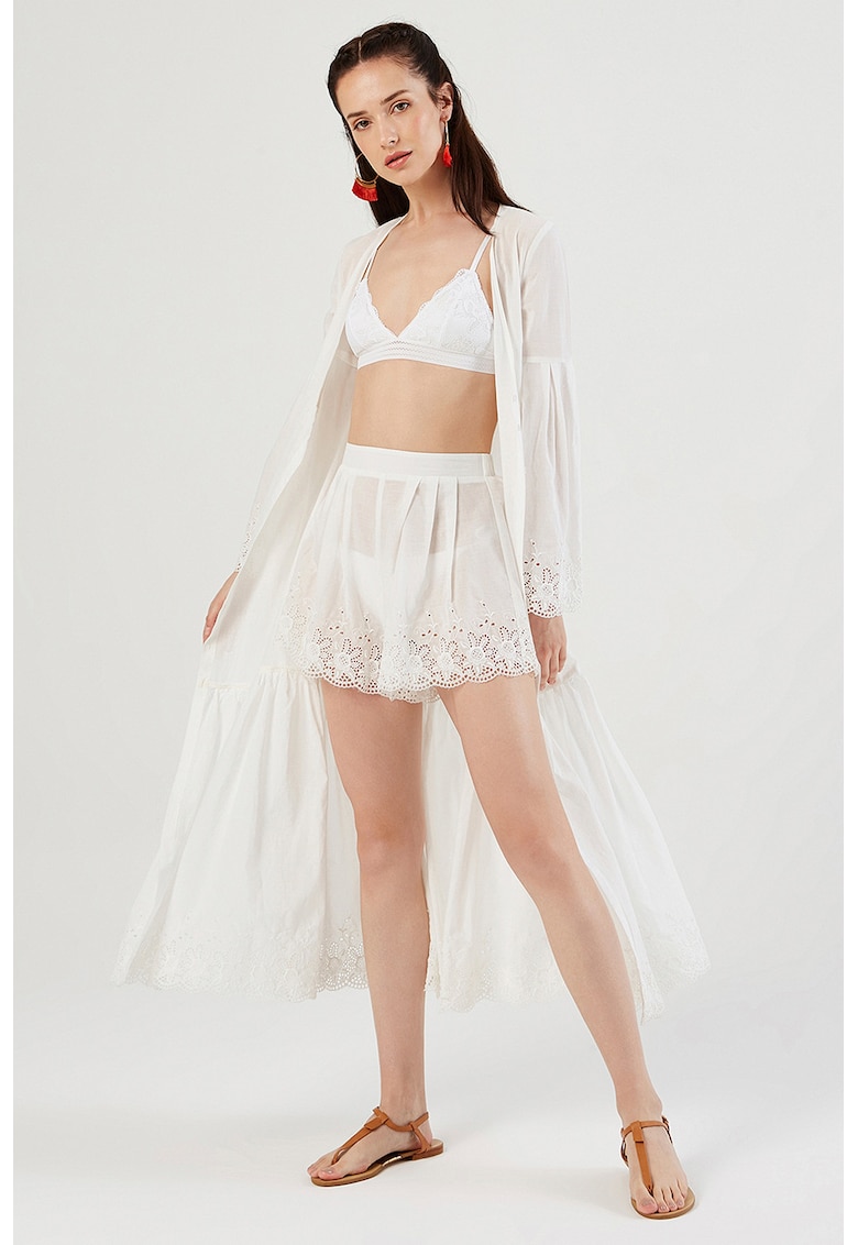 Rochie cu broderie si decolteu in V