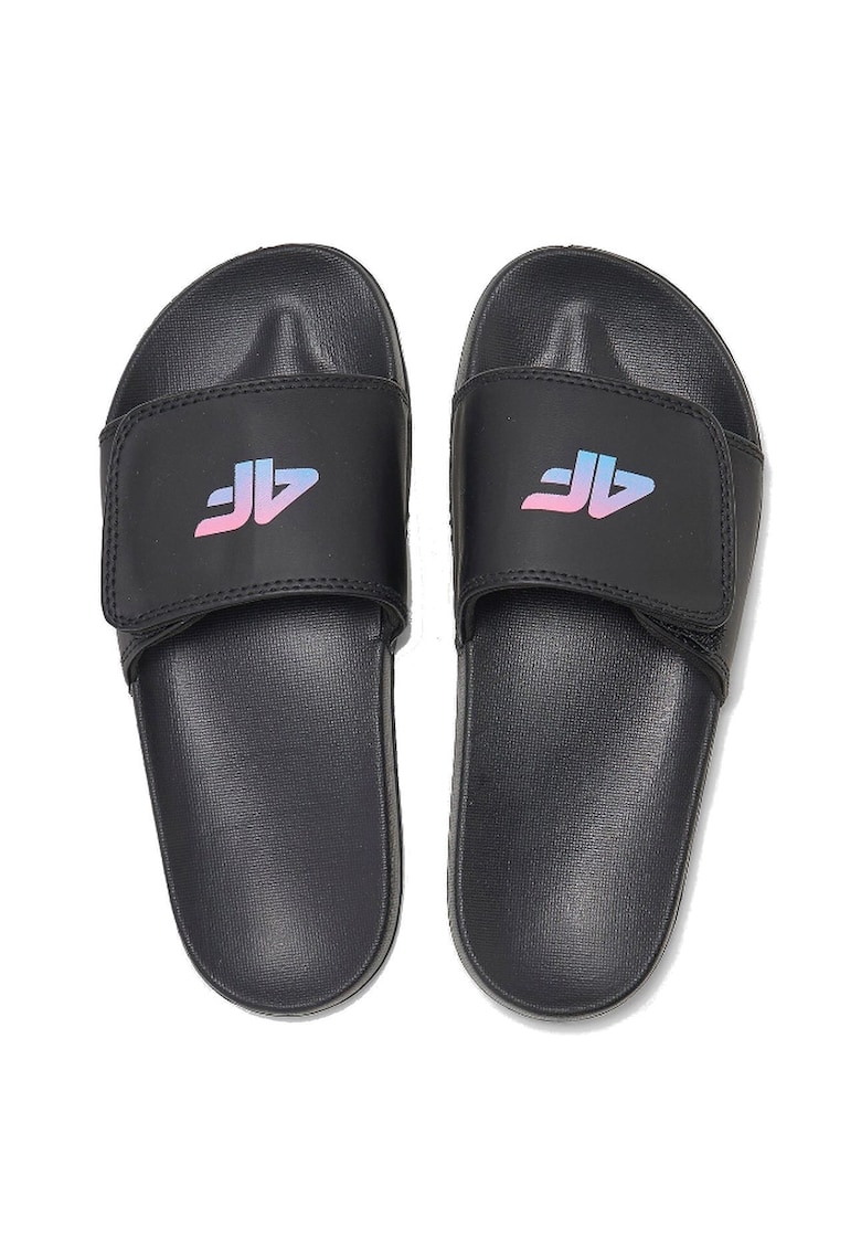 Papuci pentru copii F013 - spuma EVA - inchidere cu velcro - negru