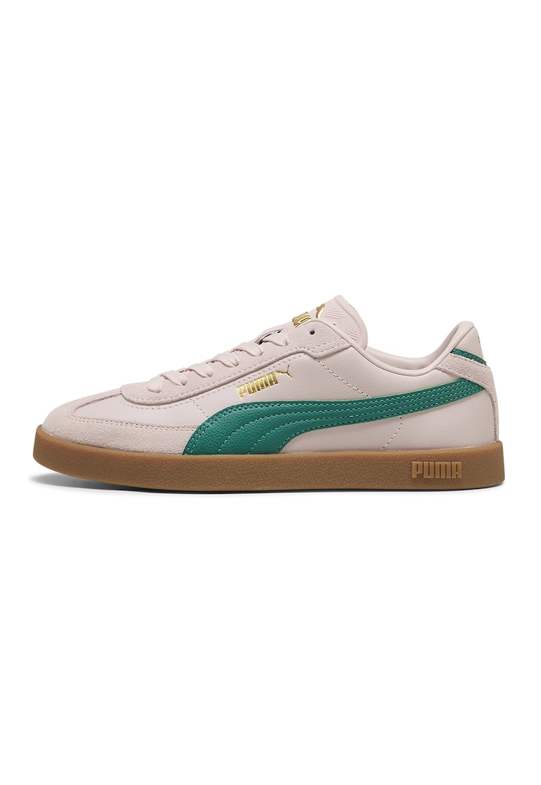 Pantofi sport Club II Era de piele intoarsa si piele ecologica - Roz prafuit/Verde persan