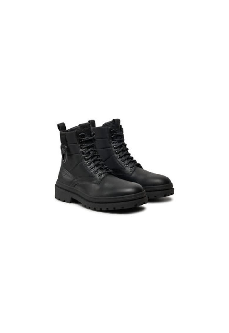 Bocanci de drumetie barbati 50529188 - Piele naturala - Negru - Negru