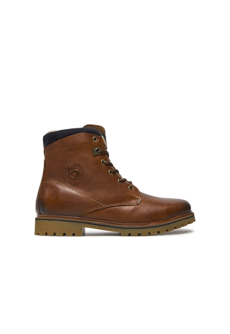 Bocanci de drumetie barbati 321AOQ521200 - Piele naturala - Maro - Maro