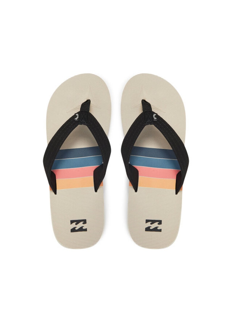 Papuci flip-flop barbati EBYL100019 - Textil - Bej/Negru - Negru/Bej