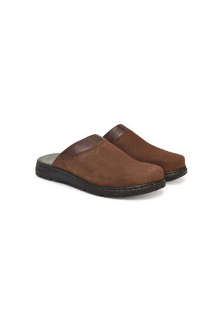 Slapi barbati 57908 - Piele naturala - Maro - Maro