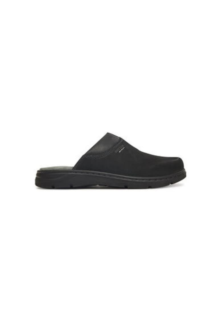 Slapi barbati 57908 - Piele naturala - Negru - Negru