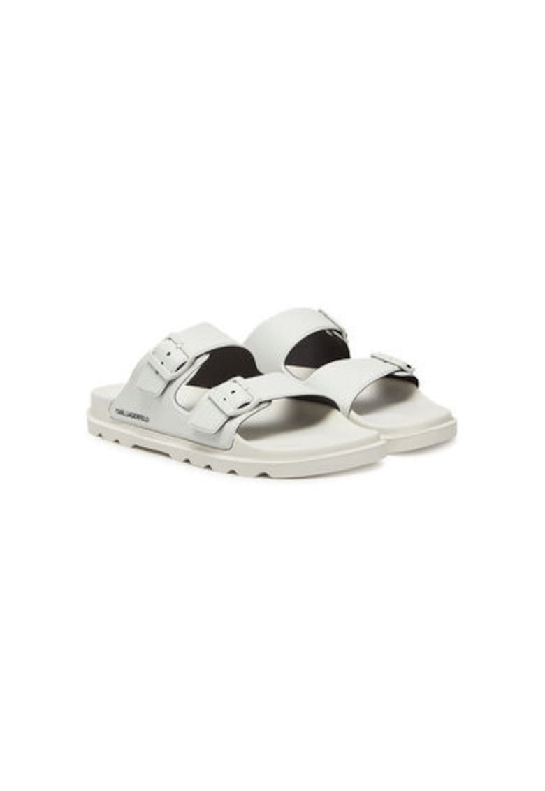 Slapi barbati KL70975 - Piele ecologica - Alb