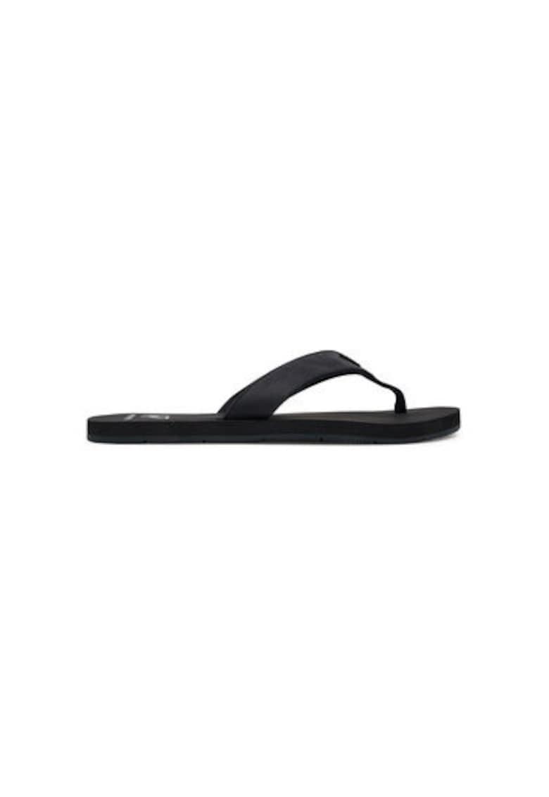Papuci flip-flop barbati 11955 - Piele naturala - Negru Papuci flip-flop barbati 11955 - Piele naturala - Negru