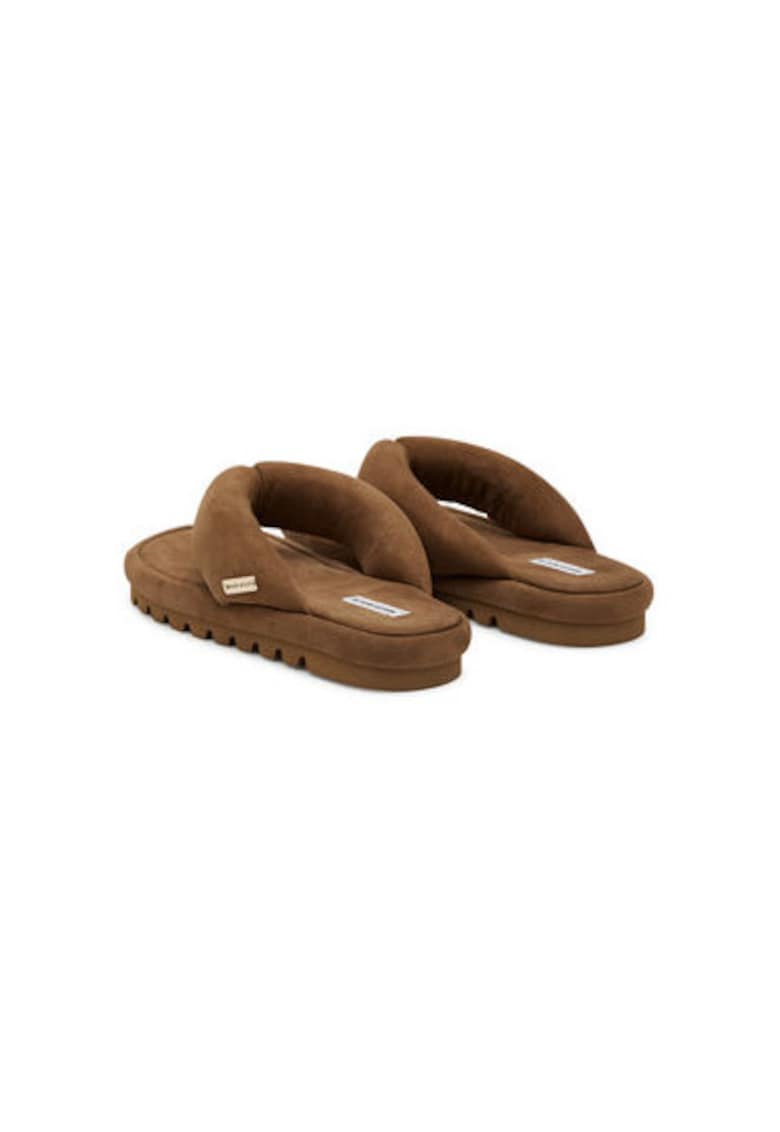 Papuci flip-flop dama  HILARY - Piele naturala - Maro