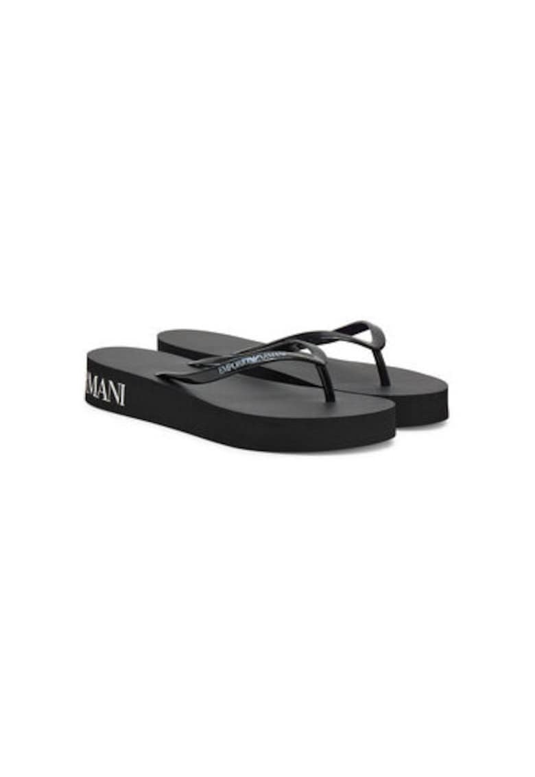 Papuci flip-flop dama XVQS09 XN118 - Sintetic - Negru
