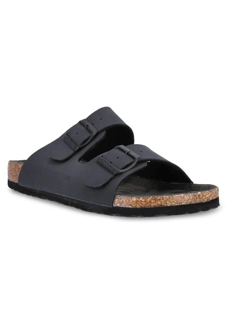 Slapi barbati CR202493 - Piele ecologica - Negru - Negru