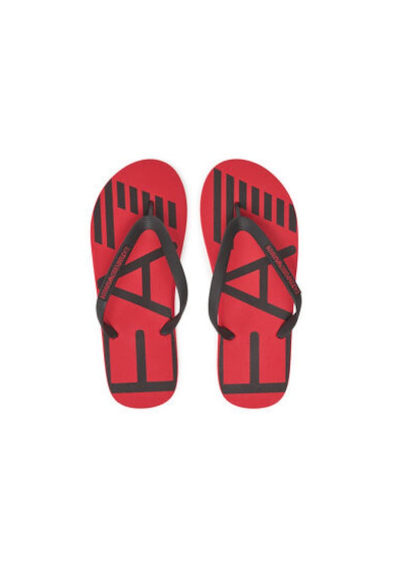 Papuci flip-flop barbati Emporio Armani - XCQ004 XK196 - Sintetic - Negru/Rosu Papuci flip-flop barbati Emporio Armani - XCQ004 XK196 - Sintetic - Negru/Rosu