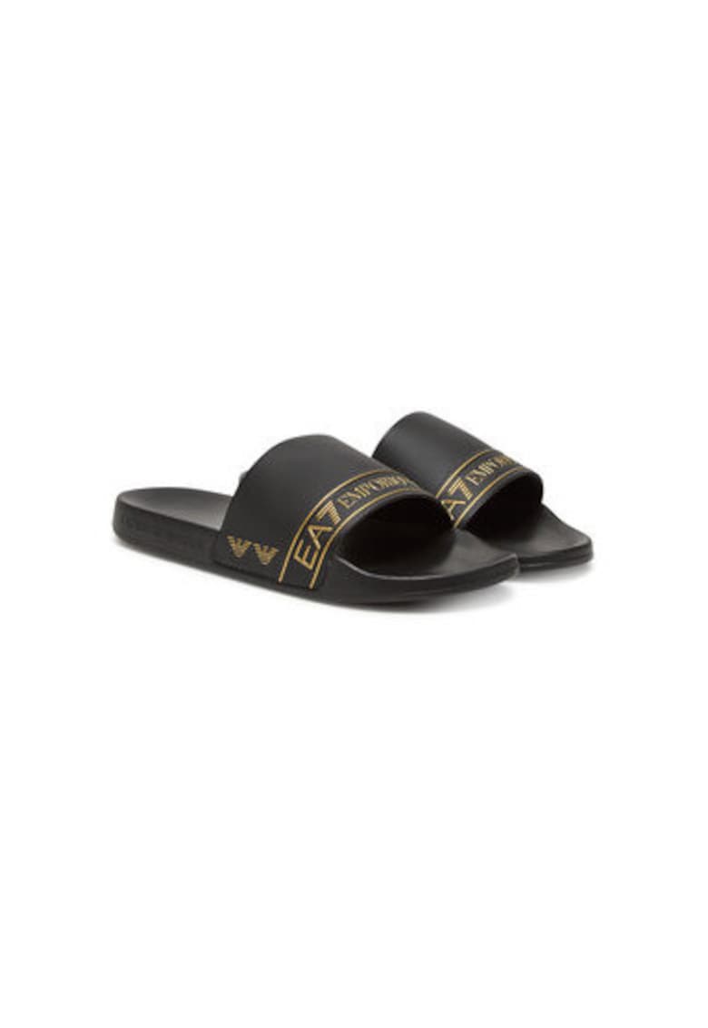 Slapi barbati Emporio Armani - 7X000110 AF15128 - Sintetic - Negru - Negru