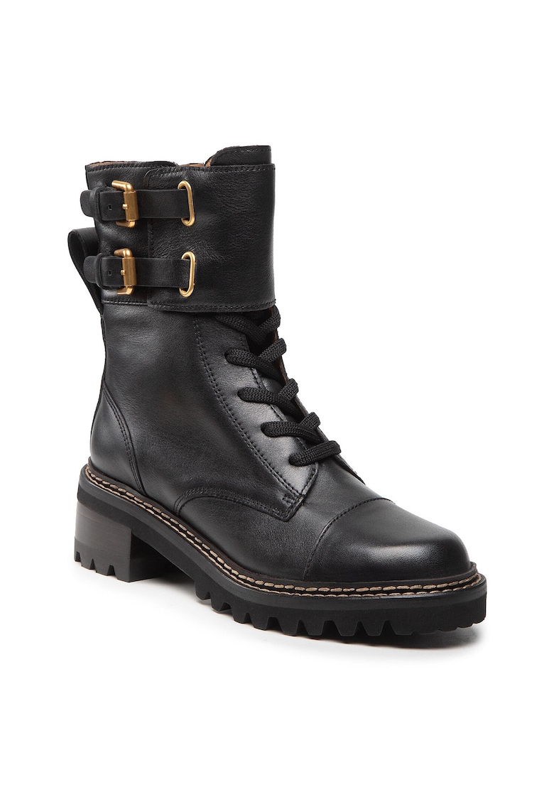 Bocanci drumetie See By Chloe - SB33080A - Piele naturala - 41 EU - Negru