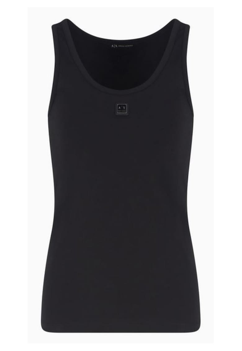 Armani Exchange Top din jerseu cu aplicatie logo discreta