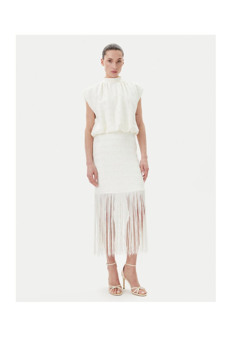 Rochie dama BBW4432 - Poliester/Elastan - Alb - Alb