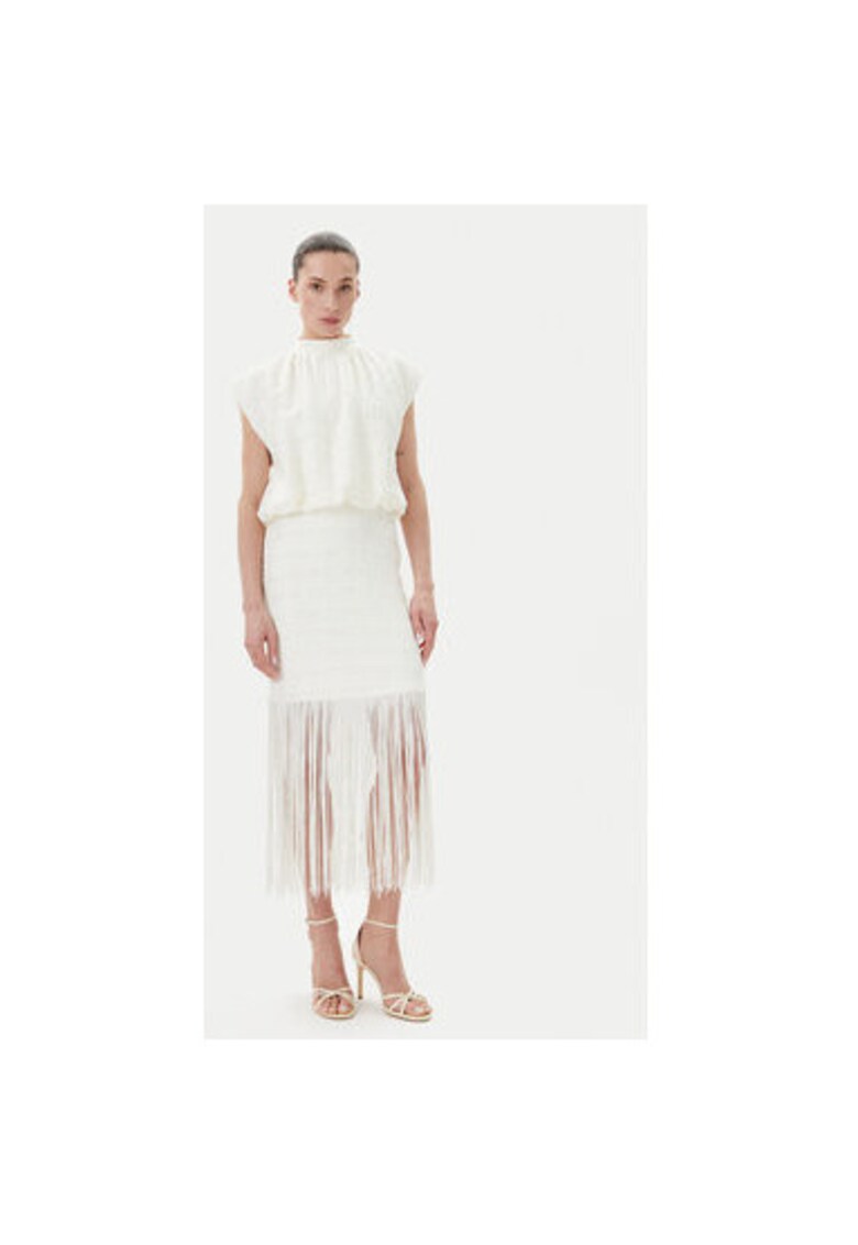 Rochie dama BBW4432 - Poliester/Elastan - Alb - Alb