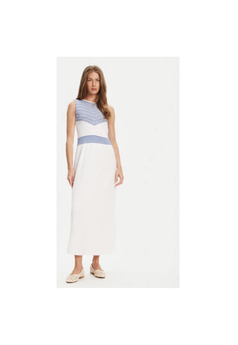 Rochie de vara dama 1194EV02A - Bumbac/Acril - Albastru - Albastru