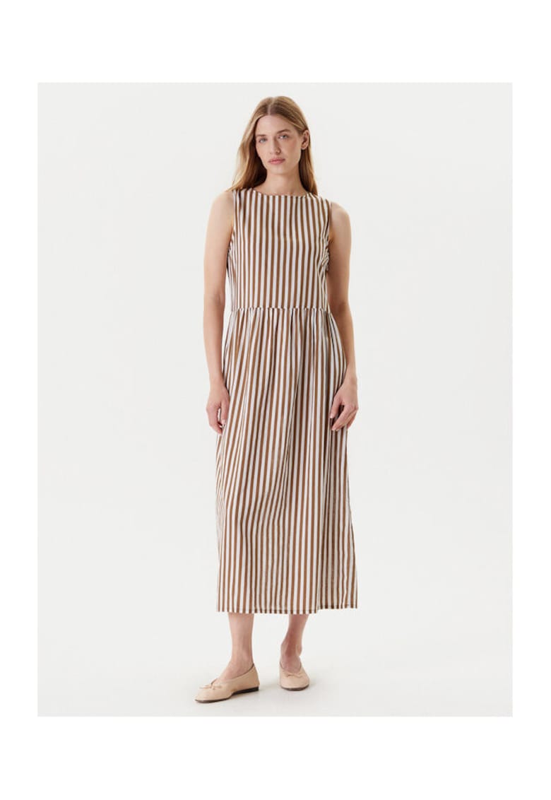 Rochie de vara dama 48I5DV0BK - Bumbac/In - Bej - Bej