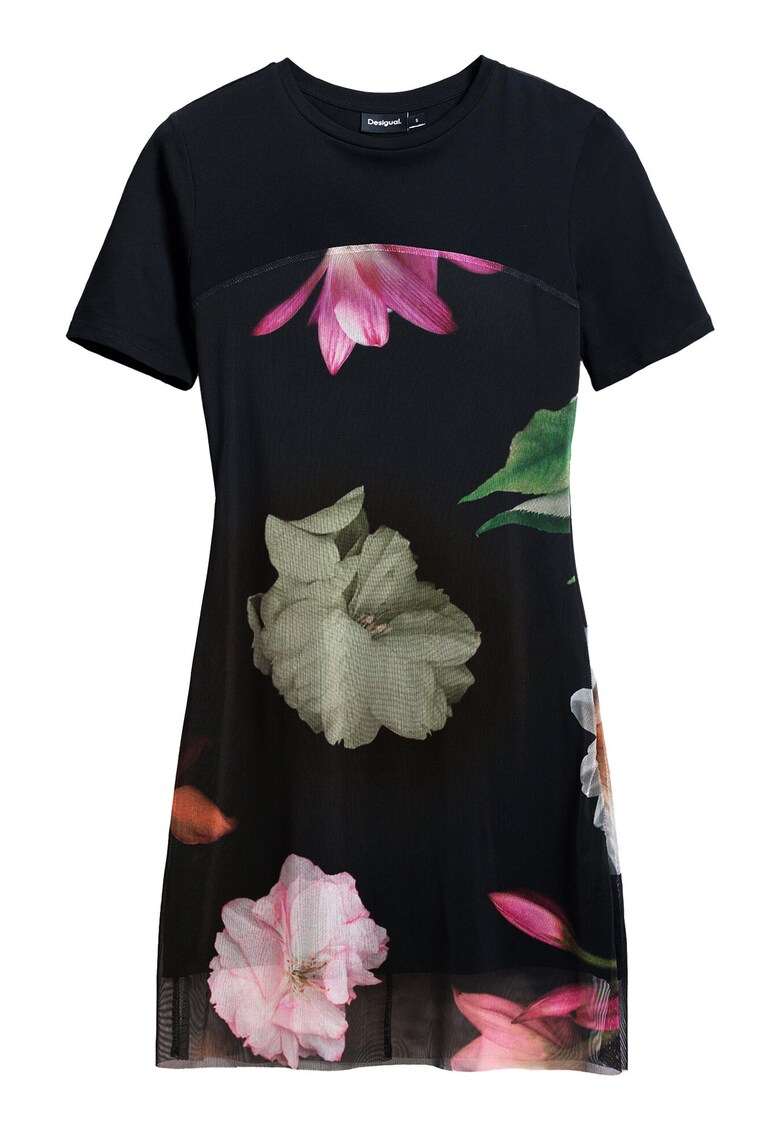 Rochie dama 25SWVK14 - Poliester/Bumbac - Negru
