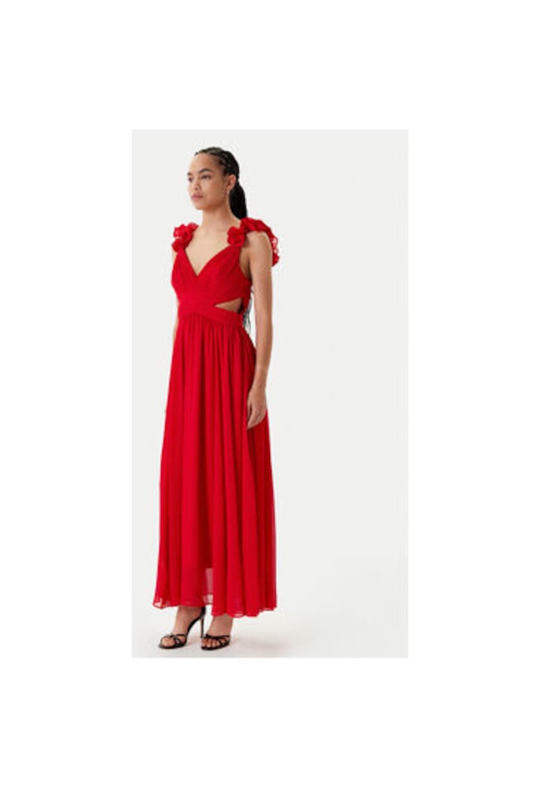 Rochie dama  251-RISSAL - Poliester - Rosu