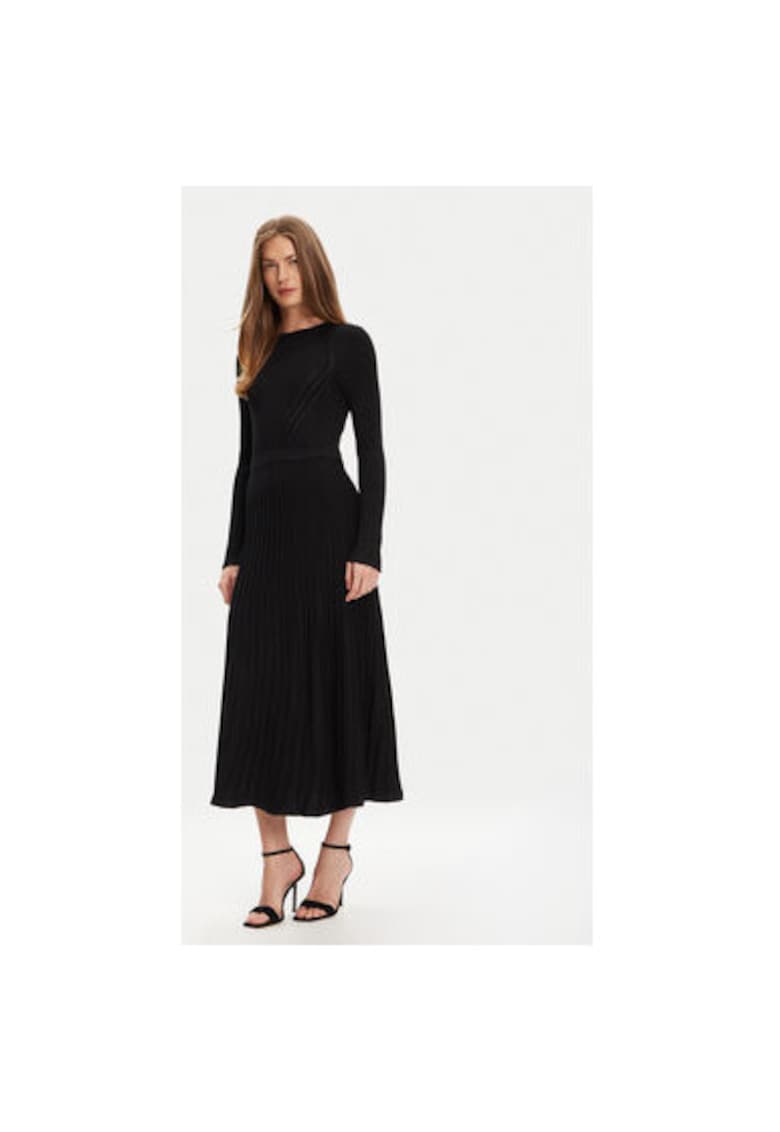 Rochie dama 1QMKDV01W - Viscoza/Poliester - Negru - Negru