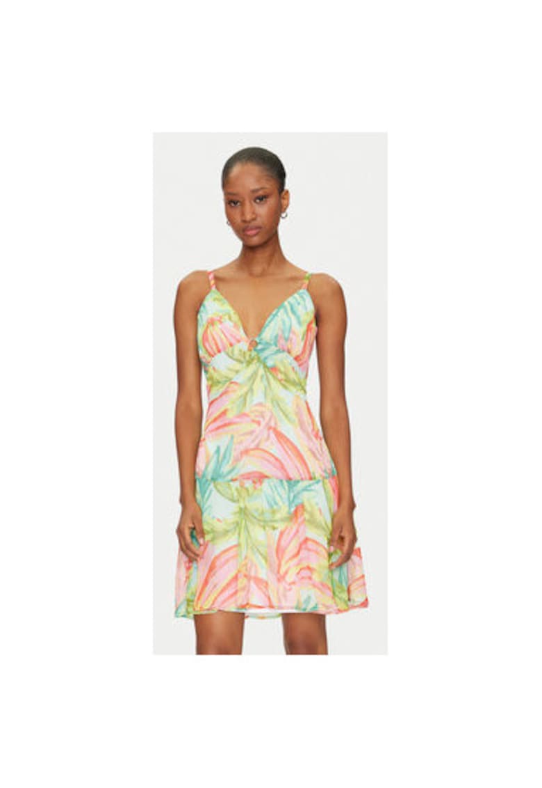 Rochie de vara dama 251-RCREO.F - Poliester - Multicolor Rochie de vara dama 251-RCREO.F - Poliester - Multicolor