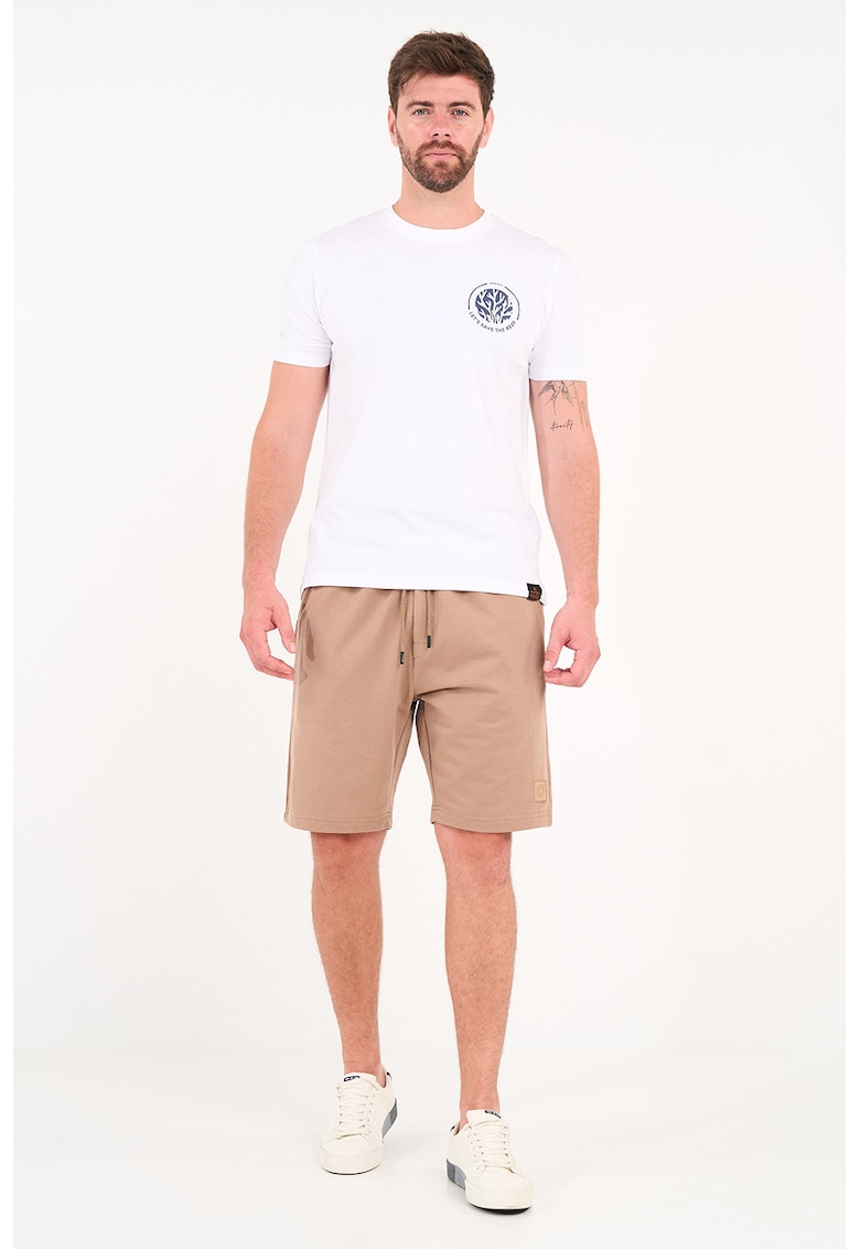 Pantaloni scurti din amestec de bumbac - Bej