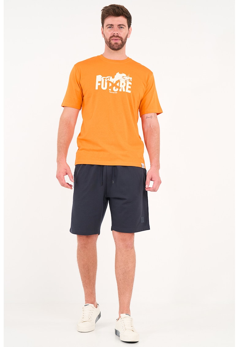 Pantaloni scurti din amestec de bumbac - Albastru ultramarin