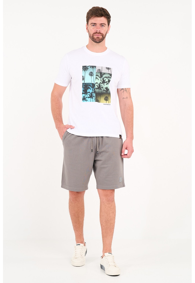 Pantaloni scurti din amestec de bumbac - Gri