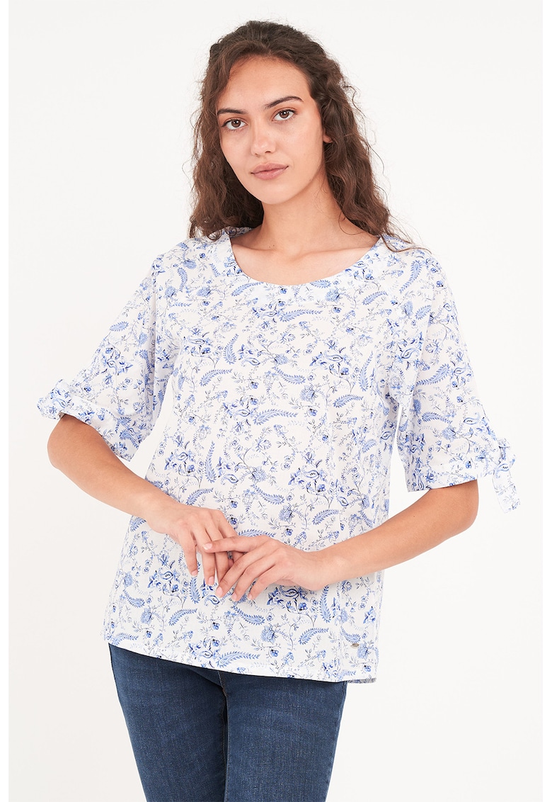Bluza de bumbac cu model paisley