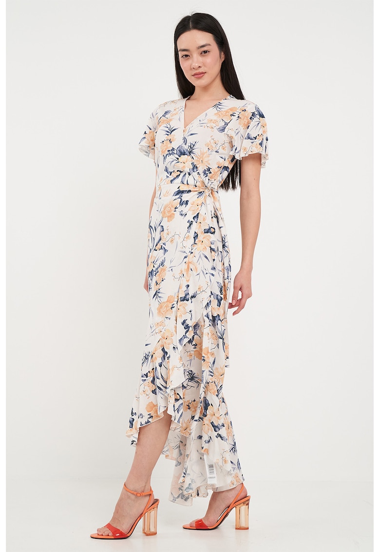 Rochie cu decolteu in V si terminatie asimetrica