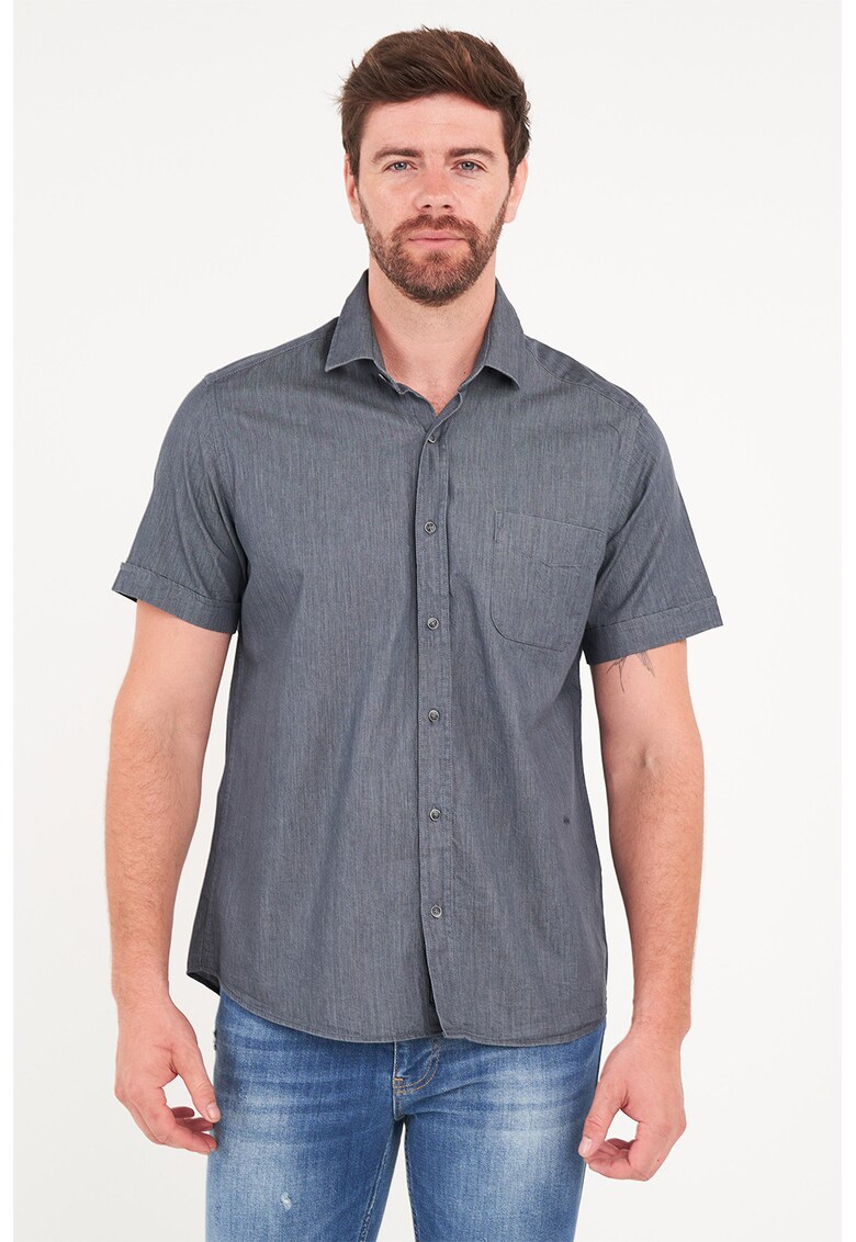 Camasa cu maneci scurte - Bleumarin
