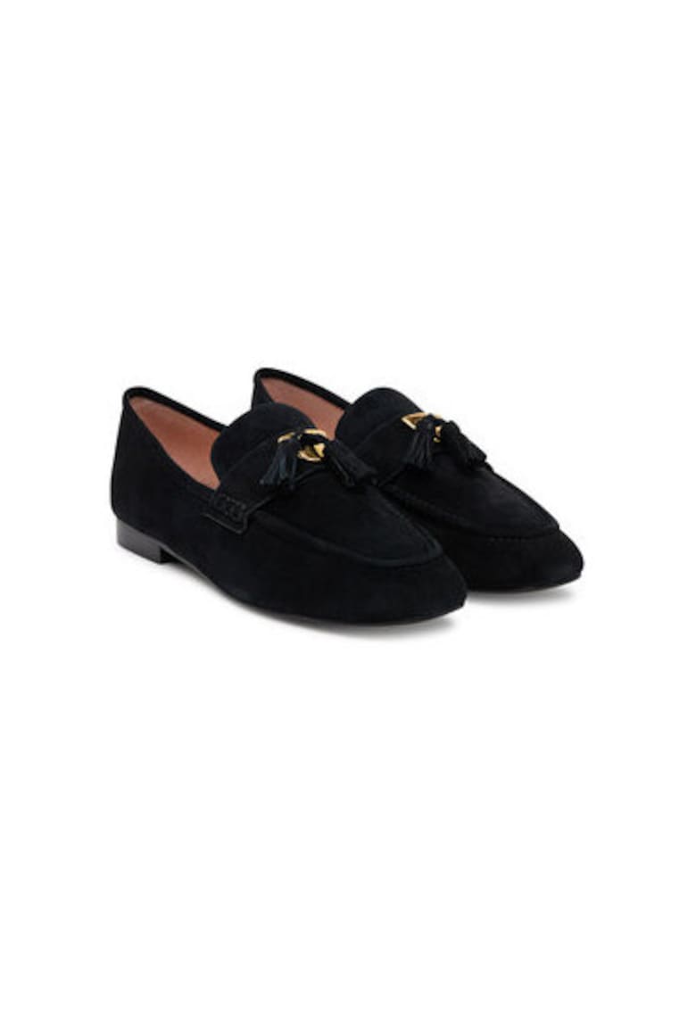Mocasini dama NF1 16 01 01 001 - Piele naturala - Negru - Negru