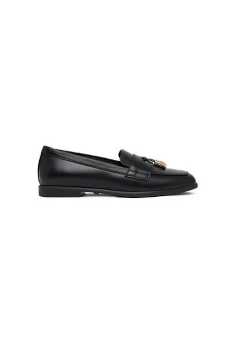 Mocasini dama YJ80GCC X30000 AL - Piele naturala - Negru - Negru