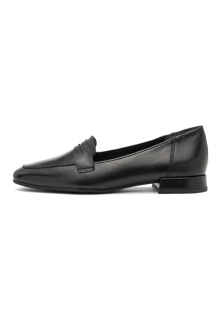 Pantofi loafer din piele cu varf patrat