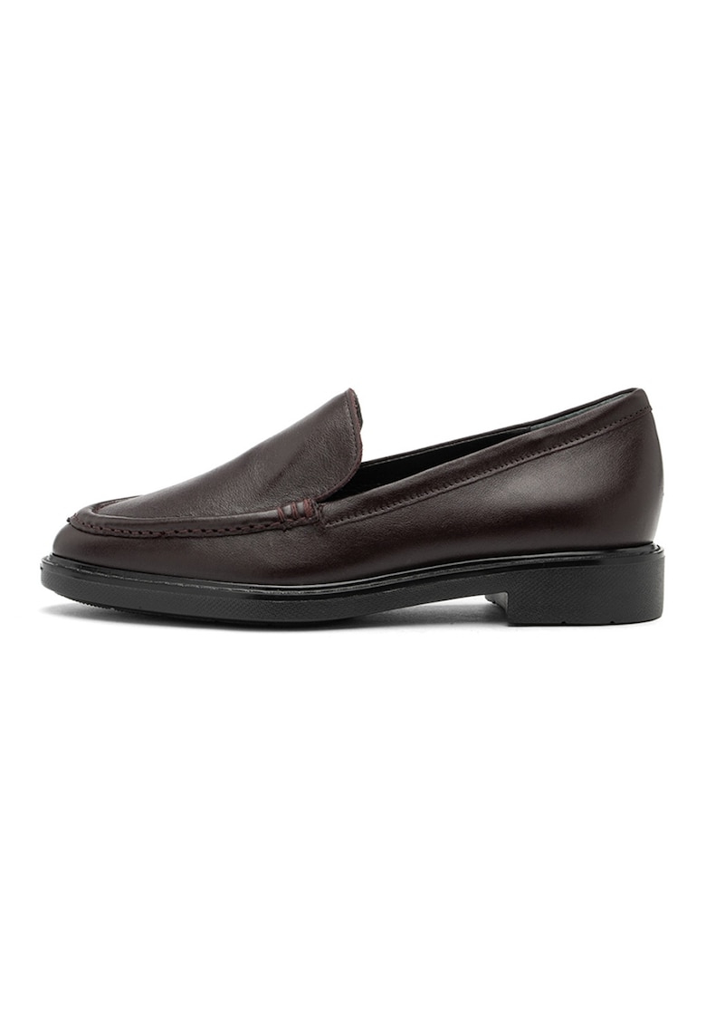 Pantofi loafer din piele - Rosu inchis