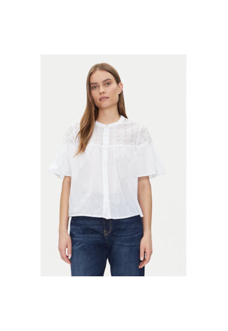 Camasa dama 728755-01 - Bumbac - Alb - Alb
