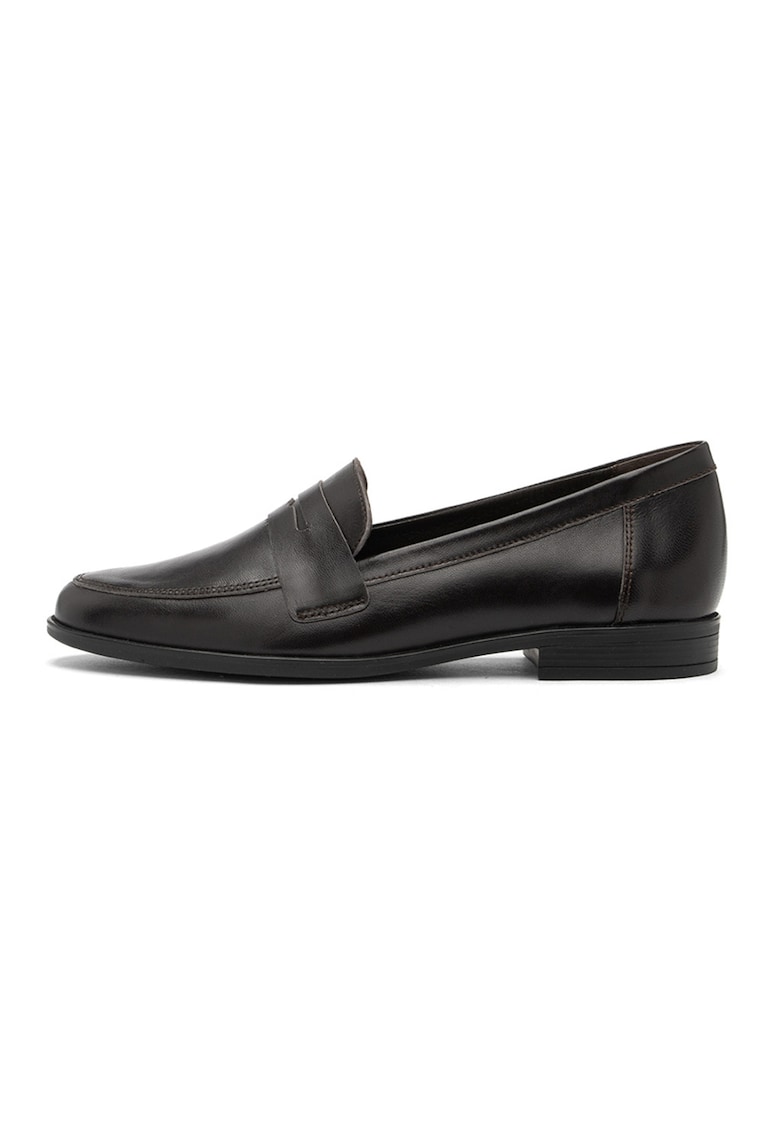 Pantofi loafer din piele cu varf rotund