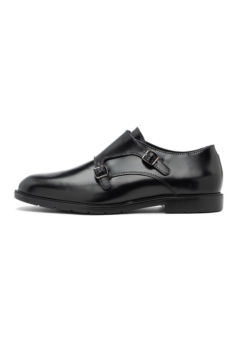 Rylko Pantofi din piele cu catarama Jess - Negru