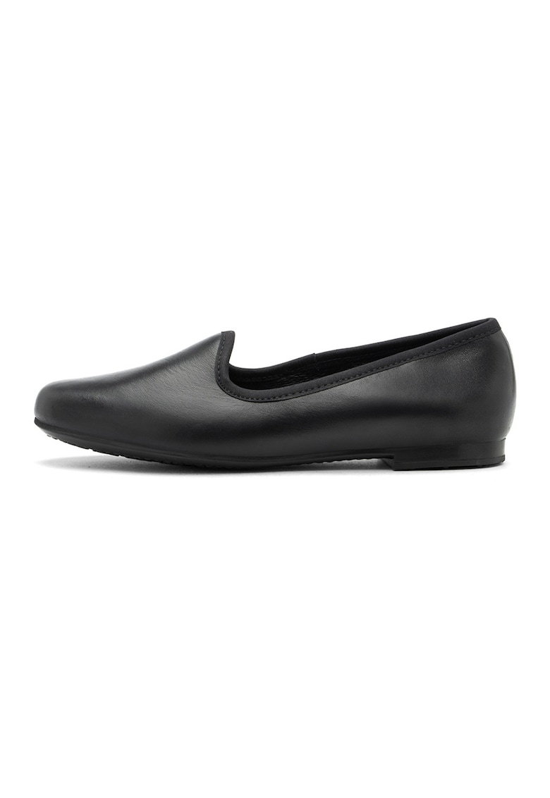 Pantofi loafer cu varf rotund - Negru