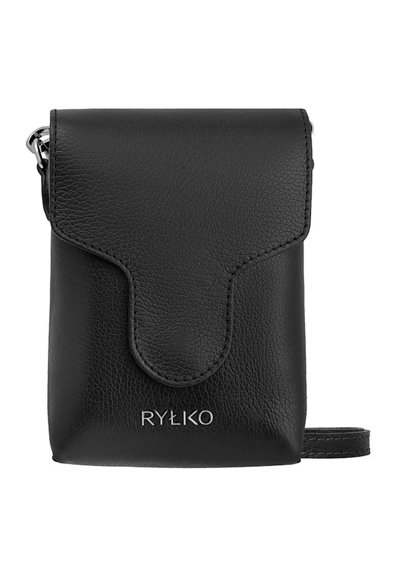 Geanta crossbody din piele cu model uni