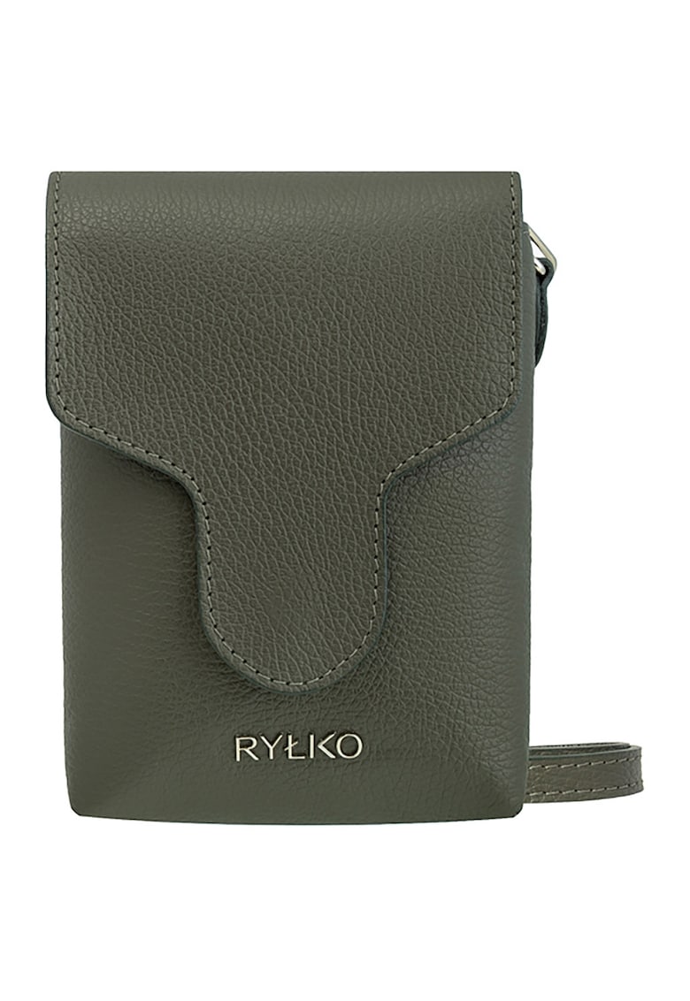 Geanta crossbody din piele cu model uni