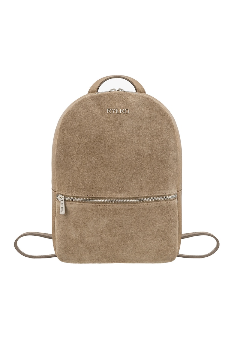 Rucsac din piele si piele intoarsa cu bretele ajustabile