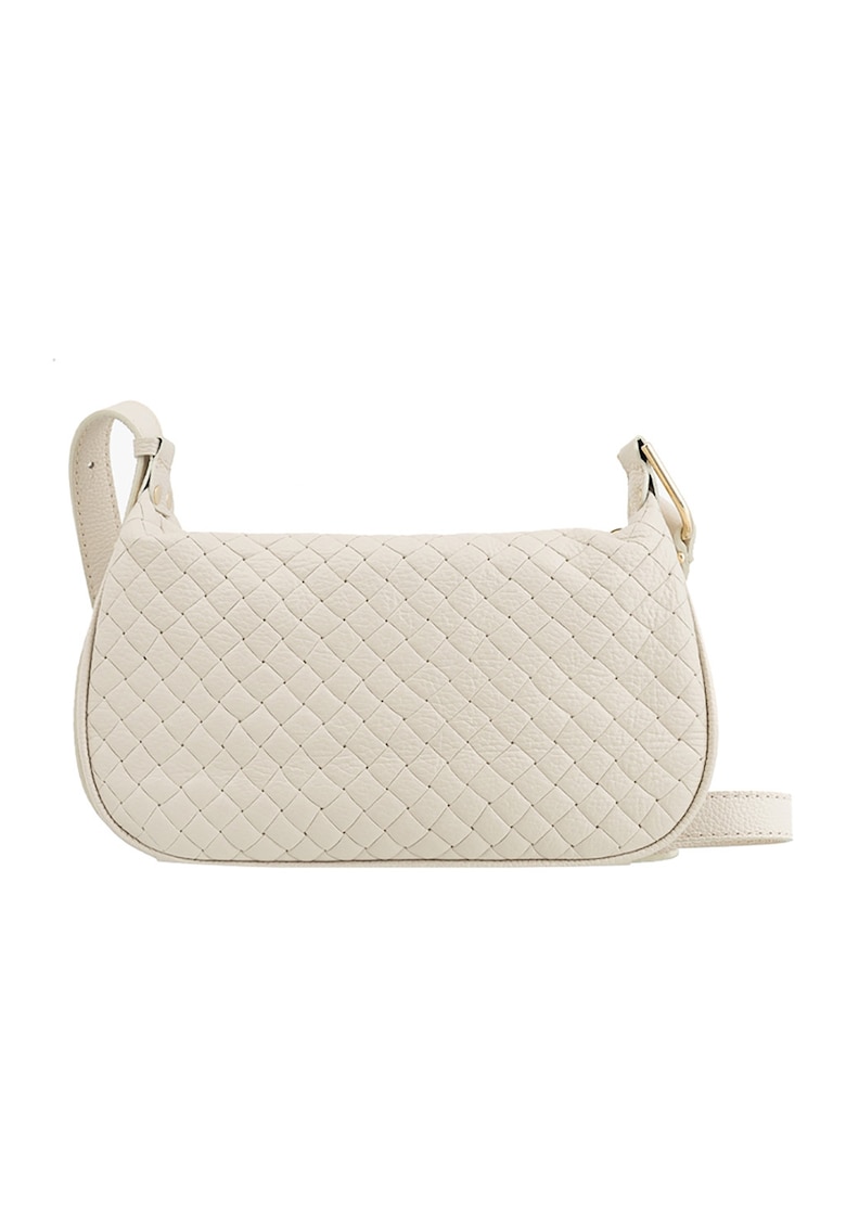 Geanta matlasata din piele cu bareta de umar