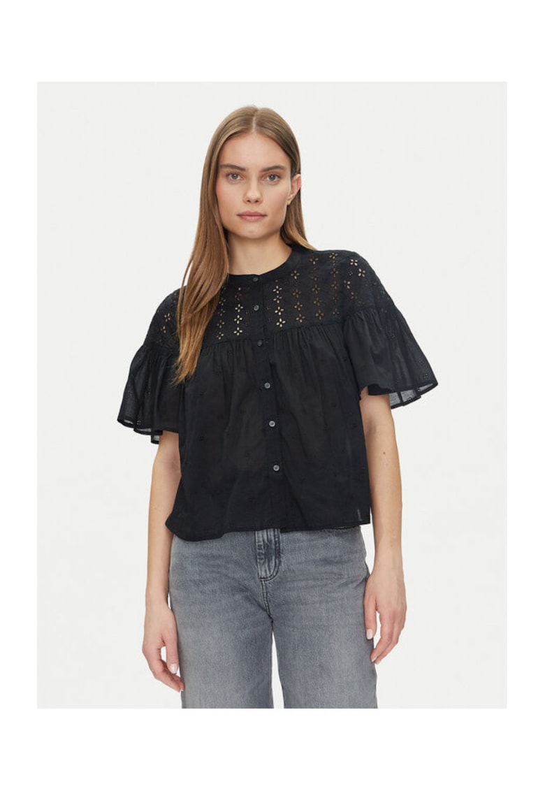 Camasa dama 728755-00 - Bumbac - Negru - Negru